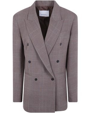 Frankie Shop "Monterey" Wool Structured Blazer - Gray