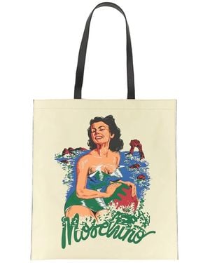 Moschino Hawaiian Print Tote Bag - White