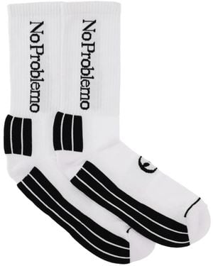 No Problemo Socks - White