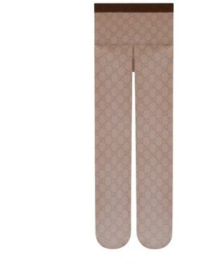 Gucci Fabric Tights "Gg" - Brown