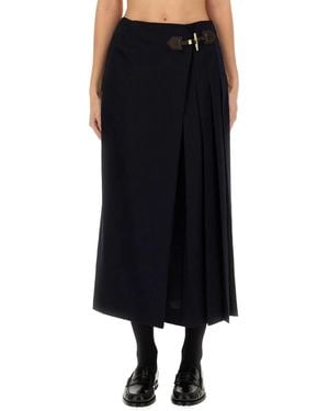 Moschino Midi Skirt With Toggle - Black