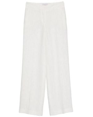 Via Masini 80 Linen Trousers - White