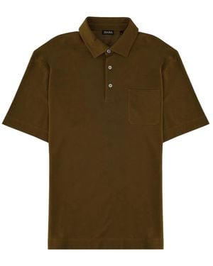 ZEGNA Regular Fit Polo Shirt - Green