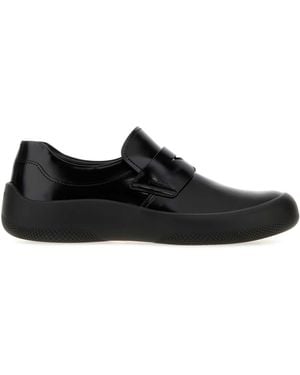 Prada Leather Prax Loafers - Black