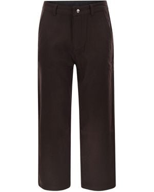 Carhartt Wool Blend Pants With Patch Pockets - Blue