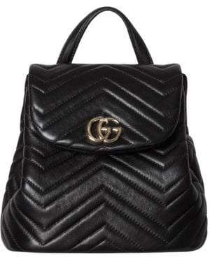 Gucci Gg Marmont Mini Backpack - Black