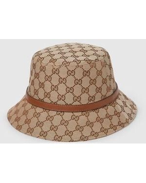 Gucci Fabric Cloche Gg - Brown