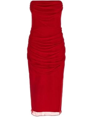 Carolina Herrera Chiffon Dress - Red