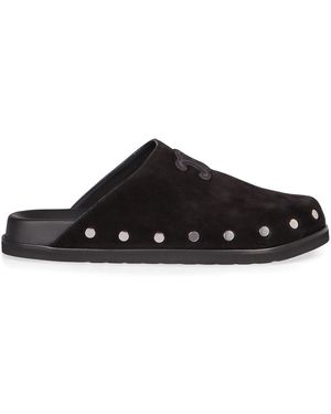 Celine Pitea Suede Mules - Black