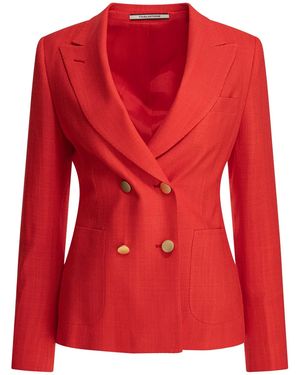 Tagliatore Lyocell Jacket - Red