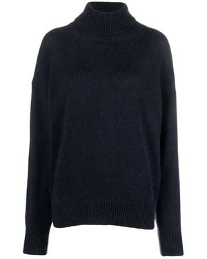 Alysi Mohair Wool Turtleneck Sweater - Blue