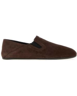 Prada Chocolate Suede Loafers - Brown