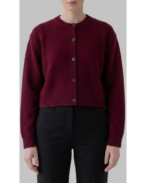 Lisa Yang Deep Plum Emmylou Cardigan Jacket - Red