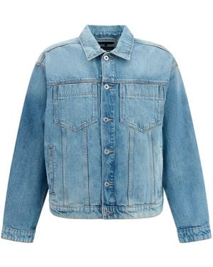 7 For All Mankind Denim Jacket Medium Wash Cotton - Blue
