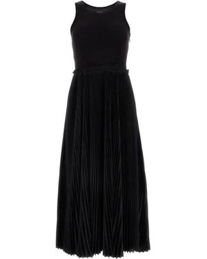 Balenciaga Tanktop Pleat Dress - Black