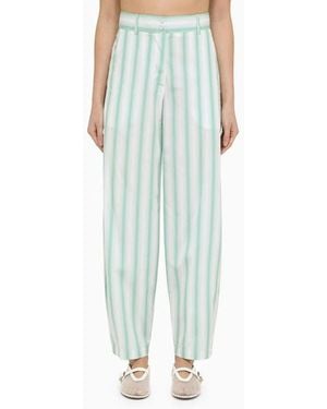 Margaux Lonnberg Margaux Lonnberg Beatty Striped Cotton Pants - Green