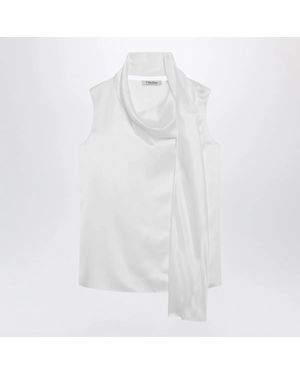 Max Mara Max Mara S Silk Satin Top - White