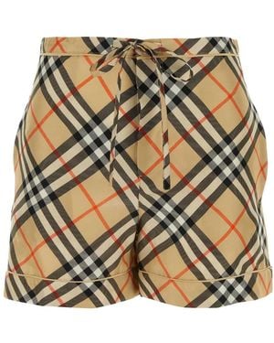 Burberry Printed Silk Shorts - Metallic