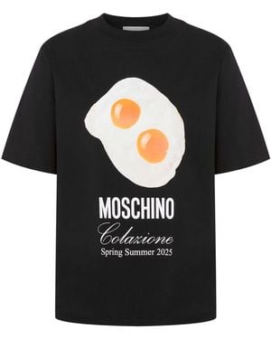 Moschino T-Shirt With Print - Black