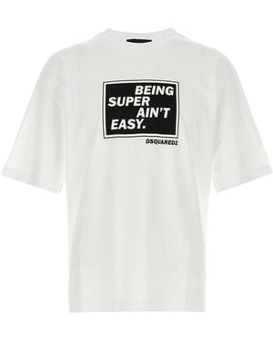 DSquared² Cotton Oversize T-Shirt - White