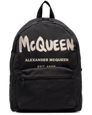 McQueen Canvas Metropolitan Backpack - Black