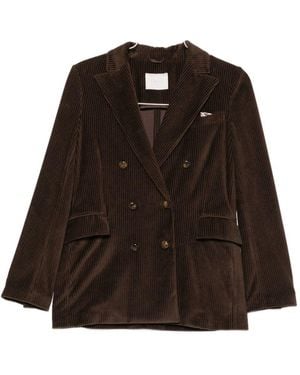 Circolo 1901 Cotton Double-Breasted Jacket - Brown