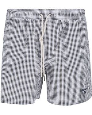 Barbour "Gingham Seersucker" Swim Short - Blue