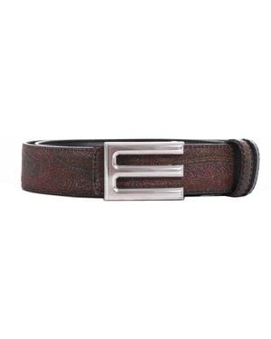 Etro Reversible Logo Belt Arnica And Lea - White