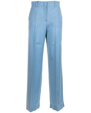 Weekend by Maxmara Wool Palazzo Pants - Blue