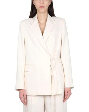 MSGM Viscose Blazer - White