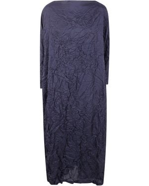 Daniela Gregis "Abito Lunedi Meridiano" Washed Silk Dress - Blue