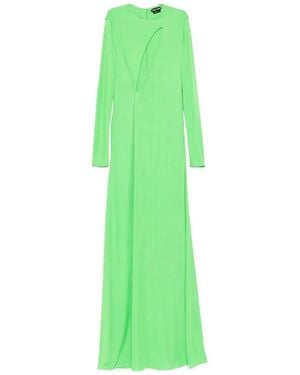 Tom Ford Crepe Jersey Long Sleeve Evening Dress - Green