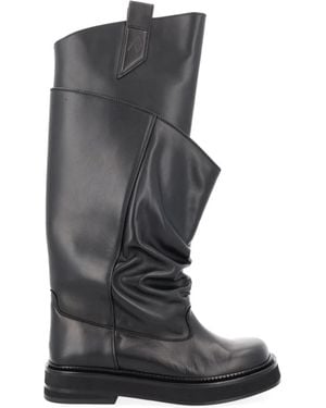 The Attico Robin Passeggiata Combat Boots - Gray