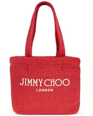 Jimmy Choo Beach Tote E/W Mini - Red