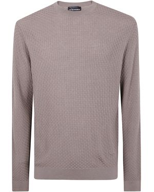 Emporio Armani Round Neck Sweater - Brown