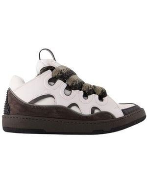 Lanvin Curb Bicolor Sneakers - White
