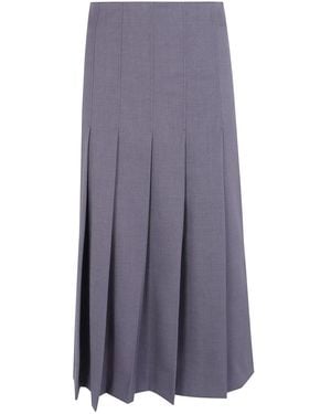 DR. HOPE Asymetrical Midi Skirt - Purple