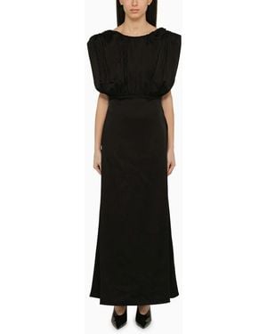 Jil Sander Long Dress With Ruffles - Black