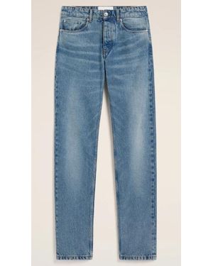 【関税込み】AMI Paris ベージュ ワイドフィット ジーンズ ベージュ コットン ワイドフィット ジーンズ 136 | AMI PARIS