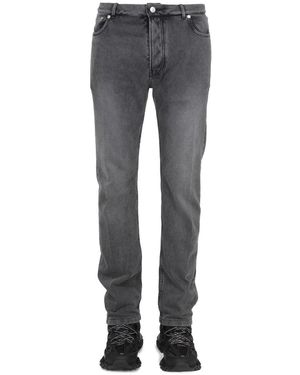 Balenciaga Patched Pockets Baggy Jeans - Grey