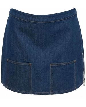 Fendi Gonna Ff Reverse Den - Blue