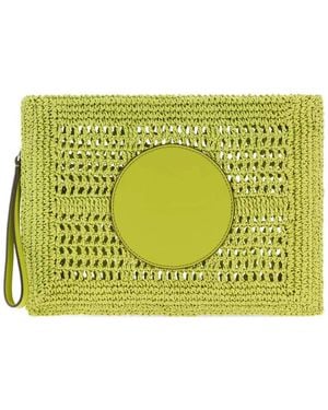 Tory Burch Ella Hand-Crocheted Pouch - Yellow