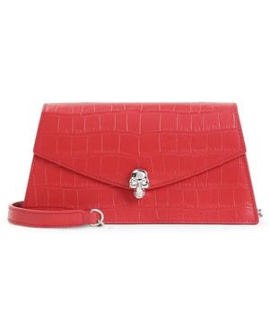 McQueen Mini Skull Clutch - Red