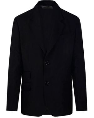 Ami Paris Straight Single Breasted Jacket - Blue
