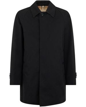 Burberry Short Camden Heritage Car Coat - Black