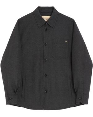 Valentino Vlogo Wool Blend Jacket - Black