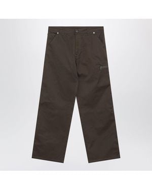 Moncler Khaki Technical Cotton Pants - Gray
