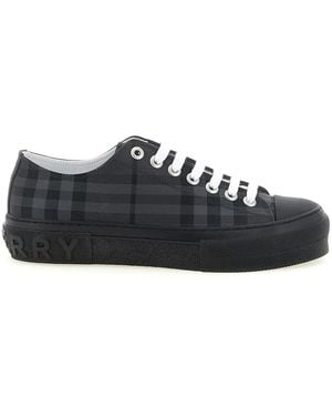 Burberry Check Print Sneakers - Black