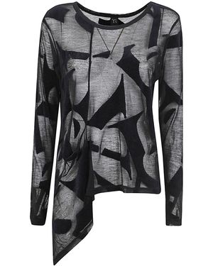 Y's Yohji Yamamoto E-Front Drape T - Black
