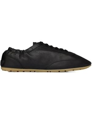 Saint Laurent "Lewis" Leather Trainers - Black